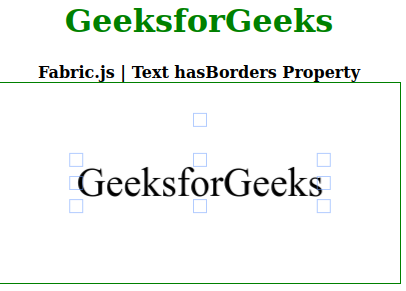Fabric.js hasBorders属性