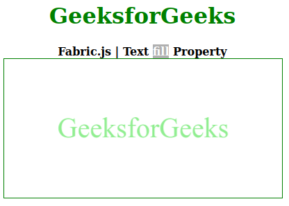 Fabric.js 文本填充属性