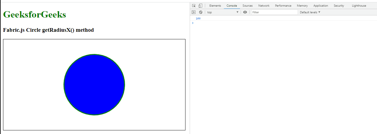 Fabric.js Circle getRadiusX() 方法