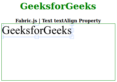 Fabric.js Text textAlign 属性