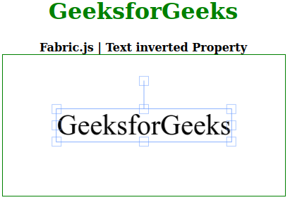 Fabric.js text反转属性