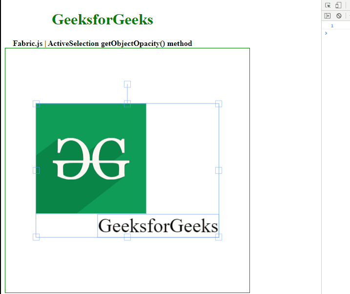 Fabric.js ActiveSelection getObjectOpacity() 方法