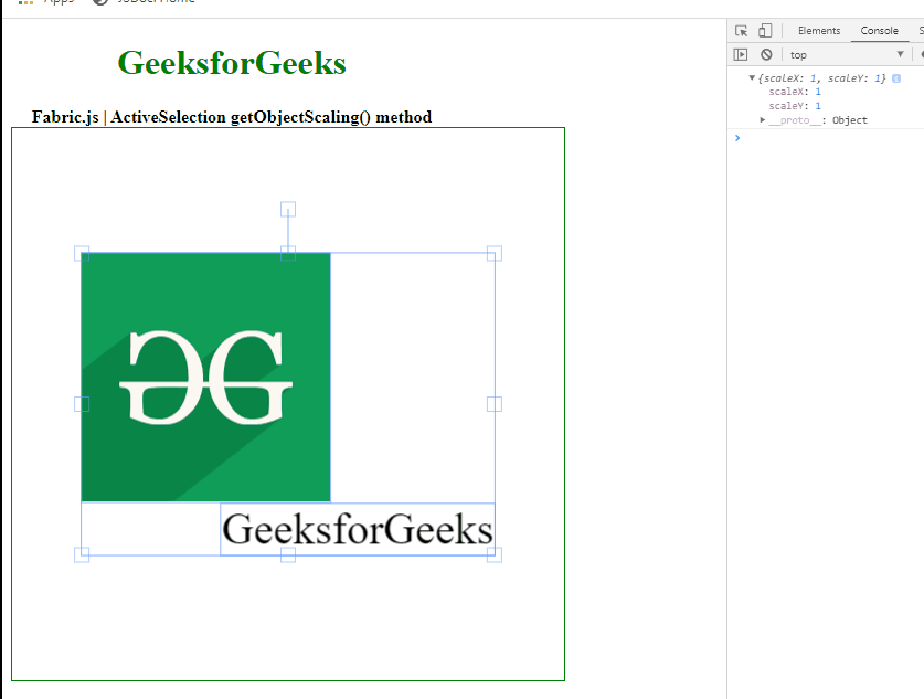 Fabric.js ActiveSelection getObjectScaling() 方法