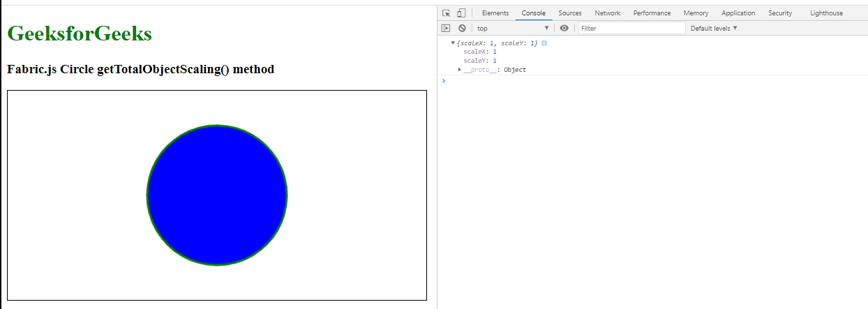 Fabric.js Circle getTotalObjectScaling()方法