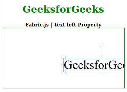 Fabric.js Text left属性