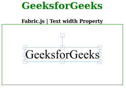 Fabric.js 文本宽度属性
