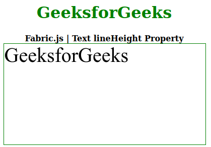 Fabric.js Text lineHeight 属性