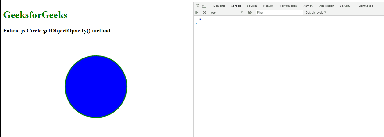Fabric.js Circle getObjectOpacity()方法