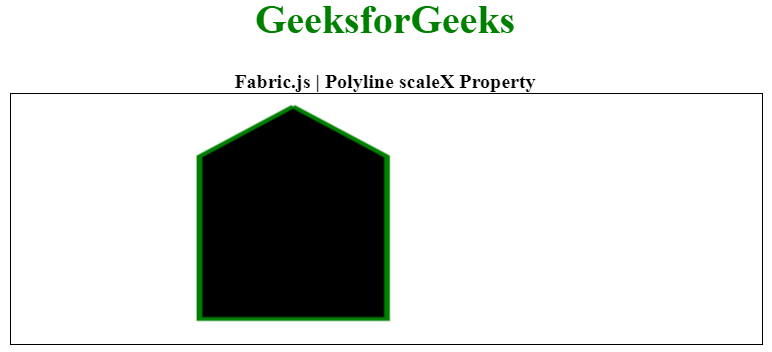 Fabric.js Polyline scaleX 属性