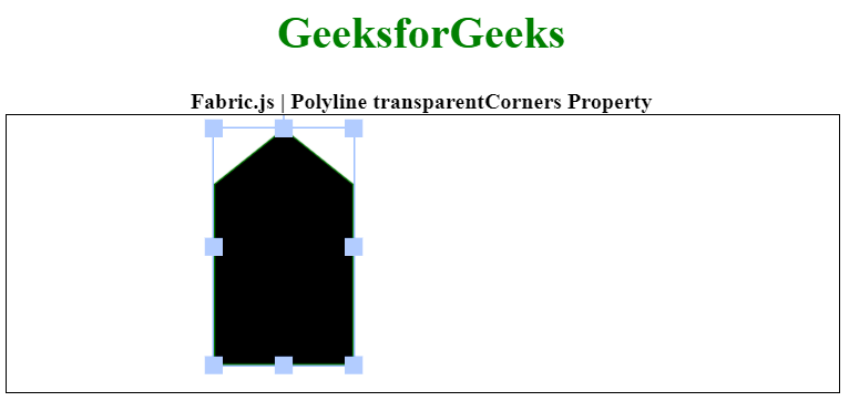 Fabric.js Polyline transparentCorners 属性