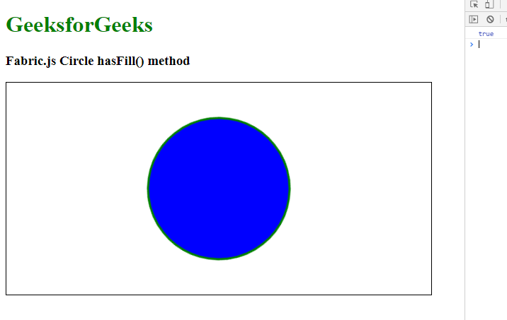 Fabric.js Circle hasFill() 方法