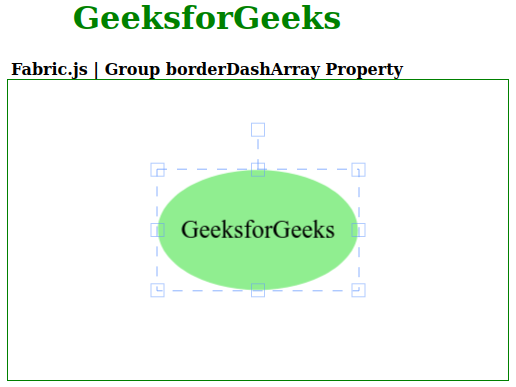 Fabric.js Group borderDashArray 属性