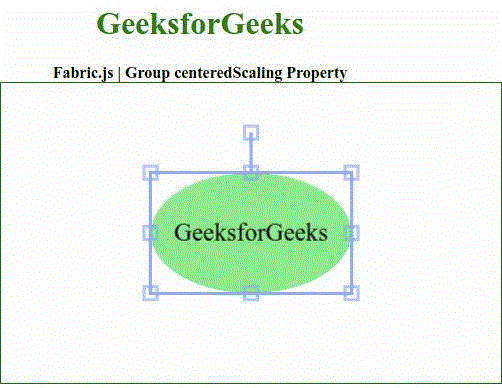 Fabric.js Group centeredScaling属性