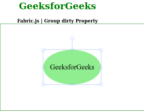 Fabric.js Group dirty属性