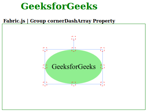 Fabric.js Group cornerDashArray 属性