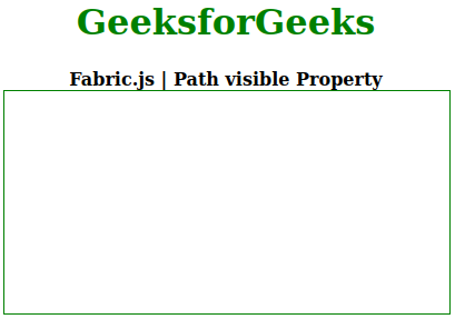Fabric.js Path可见性属性