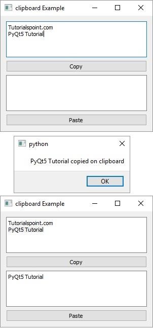 PyQt5 QClipboard
