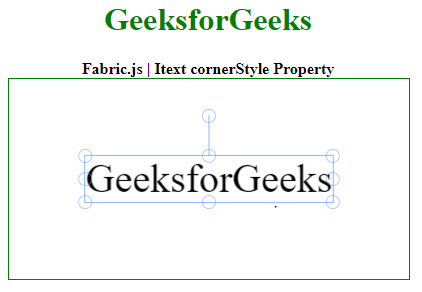 Fabric.js Itext cornerStyle 属性