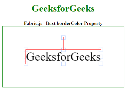 Fabric.js Itext borderColor属性