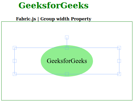 Fabric.js Group width属性