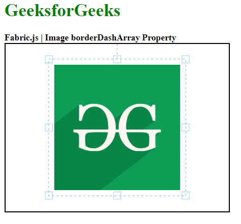 Fabric.js Image borderDashArray属性