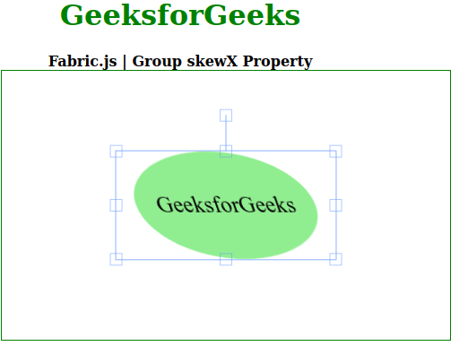Fabric js Group skewX属性