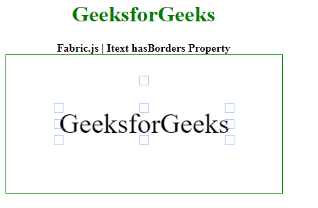 Fabric.js Itext的hasBorders属性