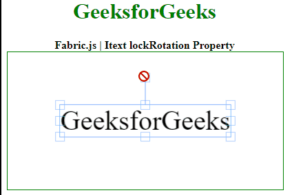 Fabric.js Itext lockRotation属性