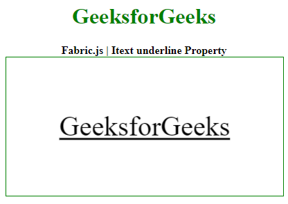 Fabric.js Itext下划线属性