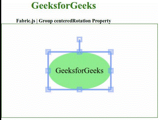 Fabric.js Group centeredRotation 属性