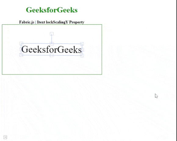 Fabric.js Itext lockScalingY 属性