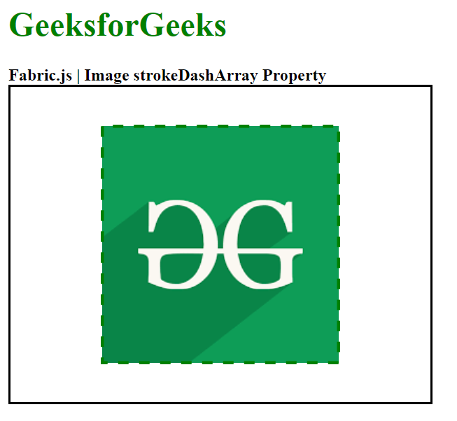 Fabric.js 图像 strokeDashArray 属性