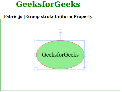 Fabric.js Group strokeUniform 属性