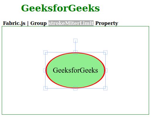 Fabric.js Group strokeMiterLimit 属性