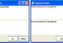 PyGTK 剪贴板类|极客教程