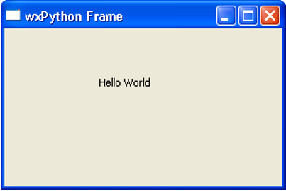 wxPython Hello World示例