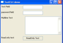 wxPython TextCtrl类|极客教程
