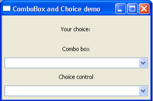 wxPython ComboBox & Choice 类