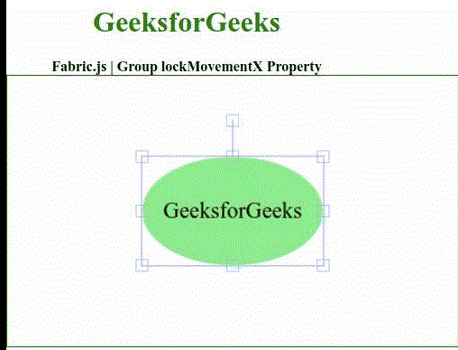 Fabric.js Group lockMovementX 属性