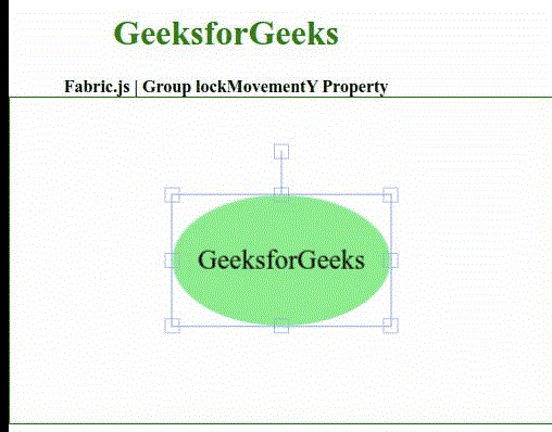 Fabric.js Group lockMovementY 属性