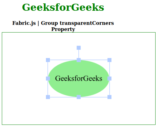 Fabric.js Group transparentCorners 属性