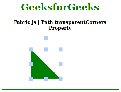 Fabric.js Path transparentCorners属性