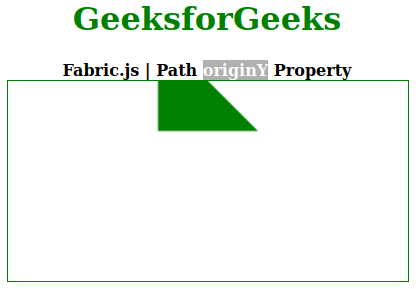 Fabric.js Path originY 属性