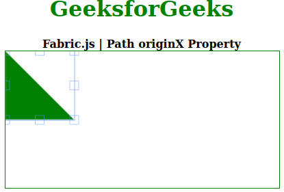 Fabric.js Path originX 属性