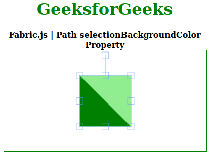 Fabric.js Path selectionBackgroundColor属性