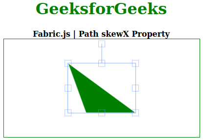 Fabric.js Path skewX 属性