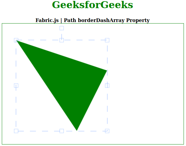 Fabric.js Path边框虚线数组属性