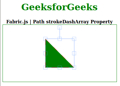Fabric.js Path strokeDashArray 属性