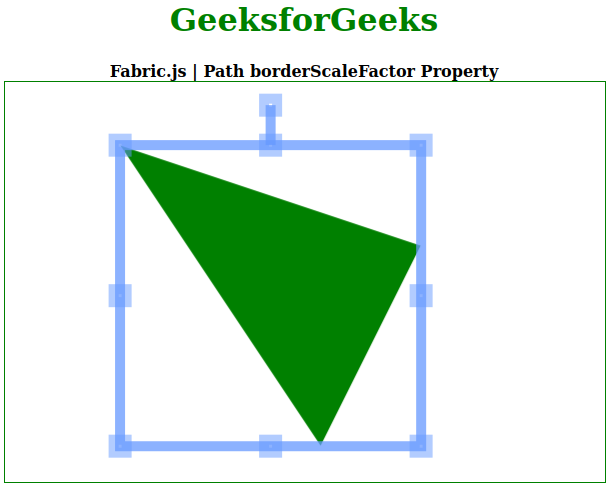 Fabric.js Path borderScaleFactor 属性