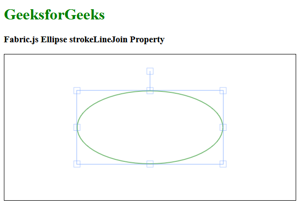 Fabric.js 椭圆 strokeLineJoin 属性